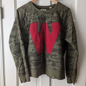 UW Madison W Camo Terry Pullover